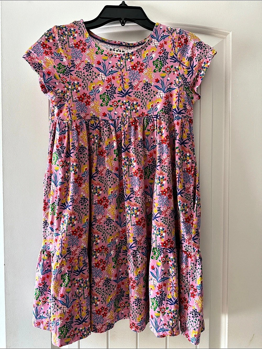 Mini Boden Tiered Jersey Sundress Girls 9-10Y Floral Dress